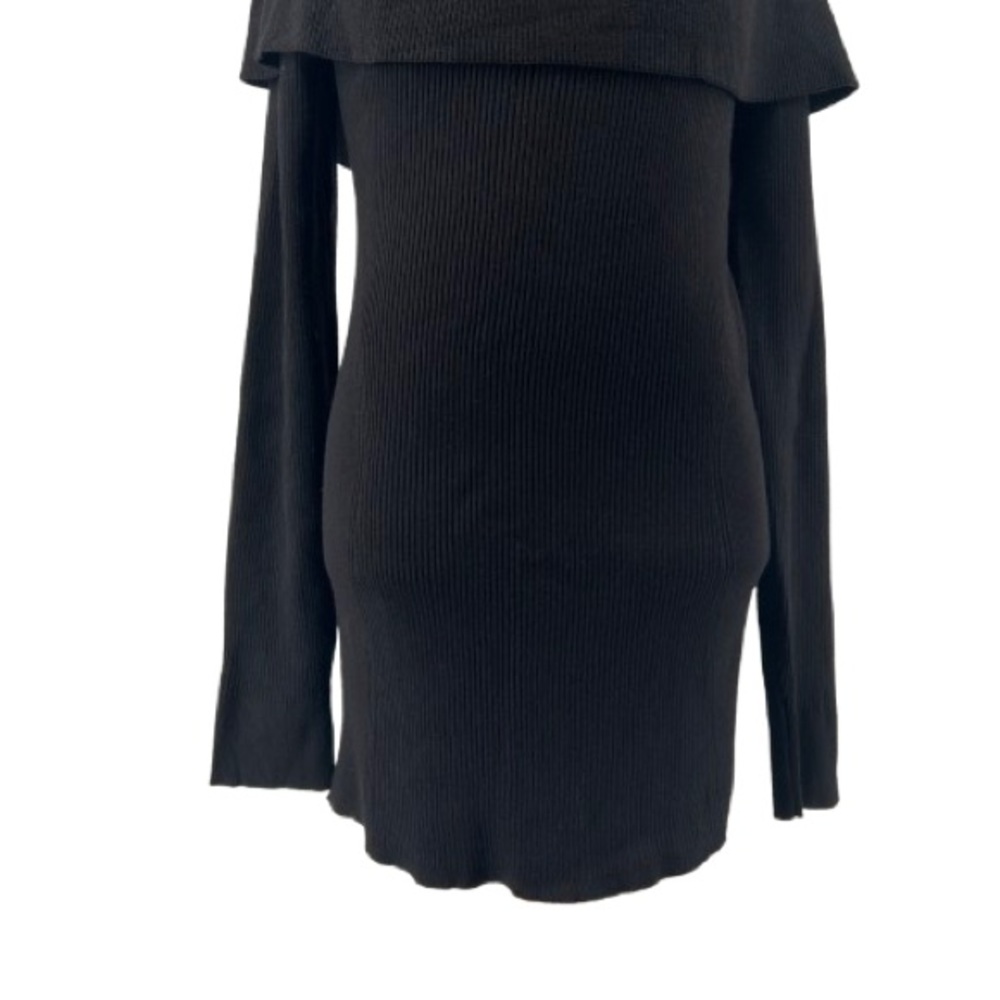 NWT White House Black Market Long Sleeve Bow Back Pullover Sweater Black Medium - Picture 10 of 15
